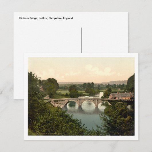 Dinham Bridge I, Ludlow, Shropshire, Engeland Briefkaart (Voorkant / Achterkant)