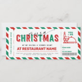 Dinight Kerstmis Gift Voucher Coupon (Voorkant)