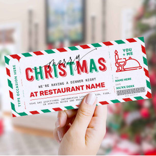 Dinight Kerstmis Gift Voucher Coupon