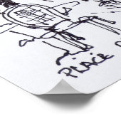 Dining in a Plaza | Aix en Provence, France Poster (Hoek)