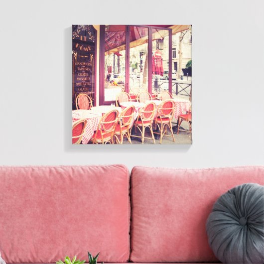 Dining in Paris Al Fresco Canvas Afdruk (Insitu (Woonkamer))