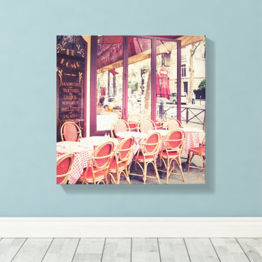 Dining in Paris Al Fresco Canvas Afdruk (Insitu (Houten vloer))