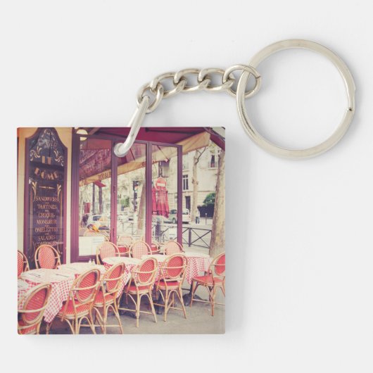 Dining in Paris Al Fresco Sleutelhanger (Achterkant)