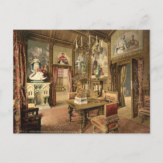 Dining Room, Neuschwanstein Castle, Duitsland Briefkaart (Voorkant)