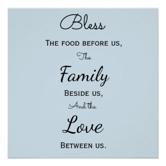 Dining Room Prayer Poster