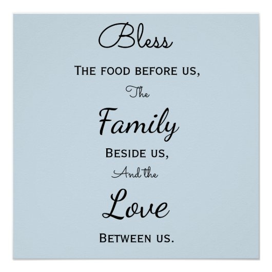 Dining Room Prayer Poster (Voorkant)