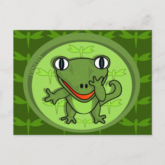 Dinito, de supermisvormde dinosaurus. Briefkaart (Voorkant)