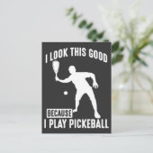 Dink ball Game Kijk goed uit voor Pickleball Playe Briefkaart (Staand voorkant)