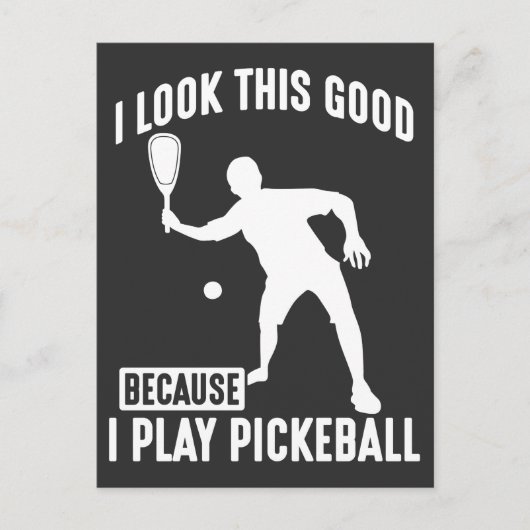 Dink ball Game Kijk goed uit voor Pickleball Playe Briefkaart (Voorkant)