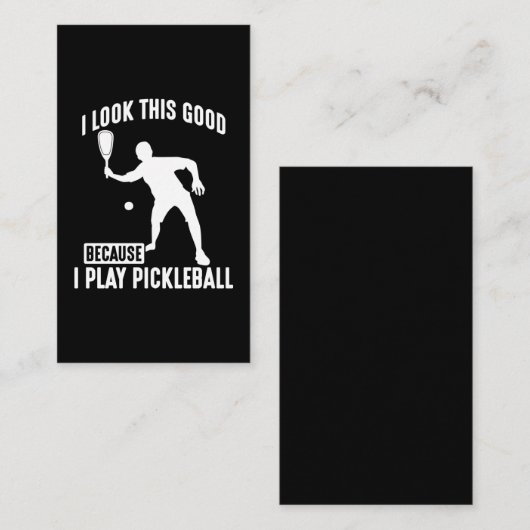 Dink ball Game Kijk goed uit voor Pickleball Playe Visitekaartje (Voorkant / Achterkant)