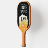 Dink & Drink Tournament Award met sponsor Logo Pickleball Paddle (Links)