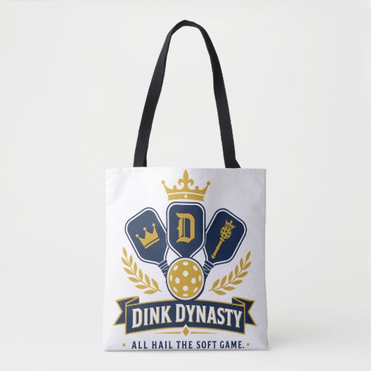Dink Dynasty - Pickleball Koninklijk Tote Bag (Voorkant)