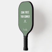 Dink eerst, dan diner gepersonaliseerde Pickleball Paddle (Links)