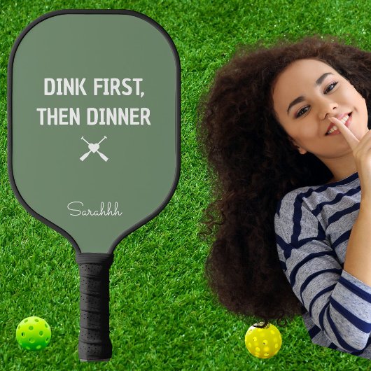 Dink eerst, dan diner gepersonaliseerde Pickleball Paddle