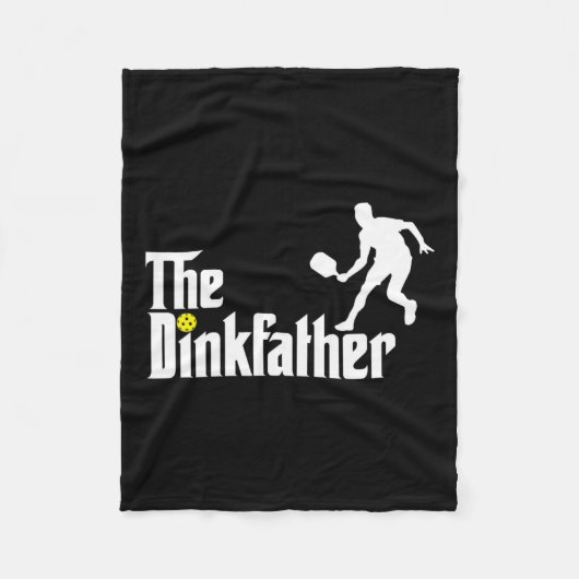 Dink Father Pickleball Dad Funny Pickleball Fleece Deken (Voorkant)