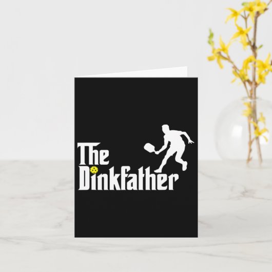 Dink Father Pickleball Dad Funny Pickleball Kaart (Gele Bloem)