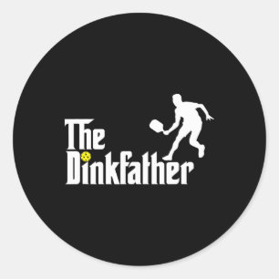 Dink Father Pickleball Dad Funny Pickleball Ronde Sticker