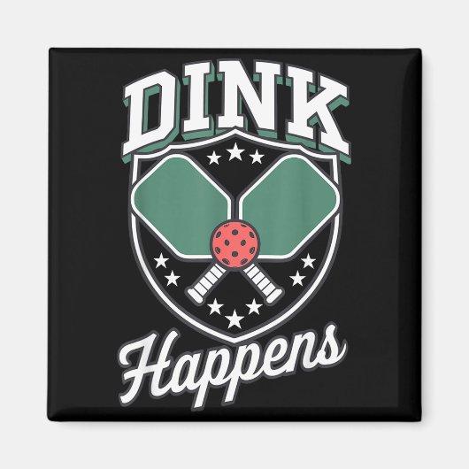 Dink gebeurt pickleball grappige pickle bal magneet (Voorkant)