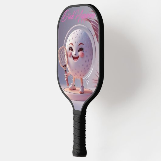 Dink Happens - Minimale Kawaii Pickleball Paddle B (Links)