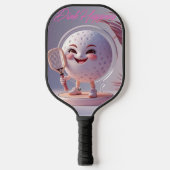 Dink Happens - Minimale Kawaii Pickleball Paddle B (Voorkant)