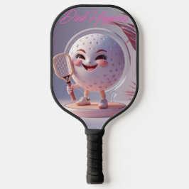 Dink Happens - Minimale Kawaii Pickleball Paddle B