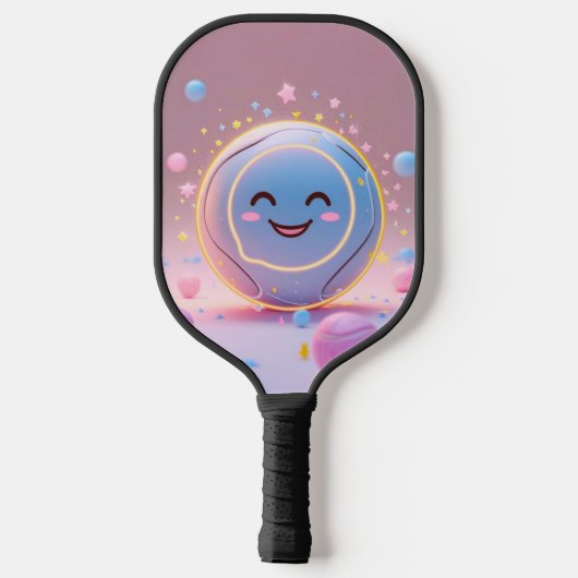 Dink Happens - Minimale Kawaii Pickleball Paddle B (Achterkant)