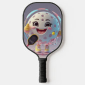 Dink Happens - Minimale Kawaii Pickleball Paddle B (Voorkant)