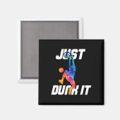 Dink het gewoon! Basketballer Slam Dunk Magneet (Voorkant / Achterkant)