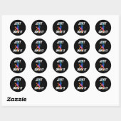 Dink het gewoon! Basketballer Slam Dunk Ronde Sticker (Vel)