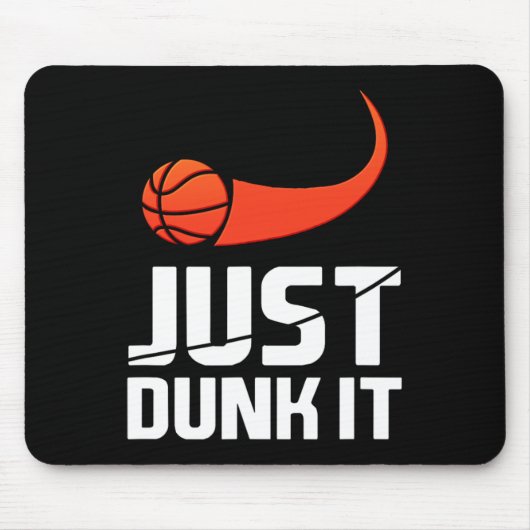 Dink het gewoon! Basketbalspeler Slam Dunk Gift Muismat (Voorkant)