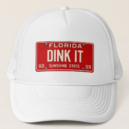 Dink It Pickleball Fan | Retro FL License Plate Trucker Pet