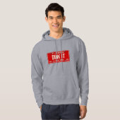 Dink It Pickleball Player Fan Retro License Plate Hoodie (Voorkant volledig)
