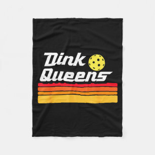 Dink koninginnen! grappig schattig pickleball team fleece deken