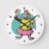 Dink Like a Lady Pickleball  Ronde Klok (Voorkant)