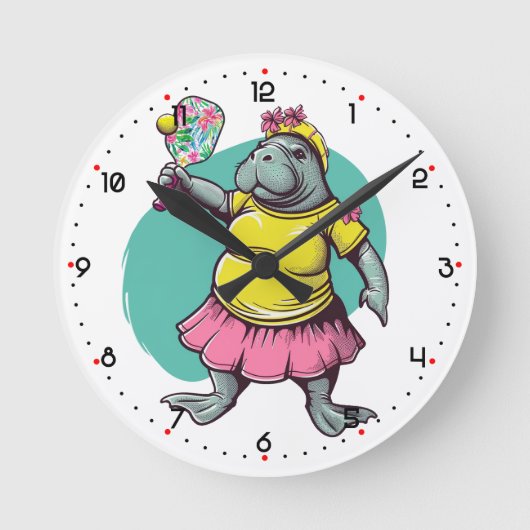 Dink Like a Lady Pickleball  Ronde Klok (Voorkant)