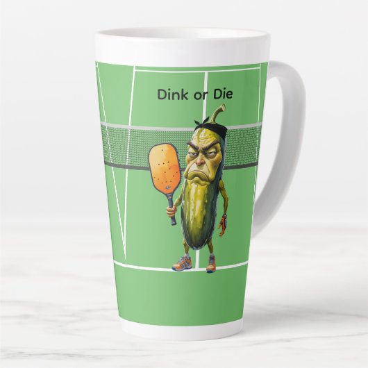 Dink of Die Pickleball Latte Mok (Rechterhoek)