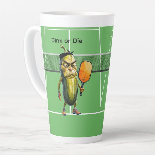 Dink of Die Pickleball Latte Mok (Linkerhoek)