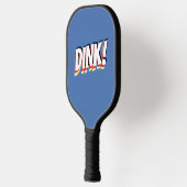"DINK!" of je oude boodschap, Med Blue Pickleball Paddle (Links)