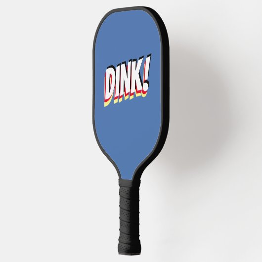 "DINK!" of je oude boodschap, Med Blue Pickleball Paddle (Links)