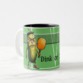 Dink of Sterf Grappige Dill Tweekleurige Koffiemok (Voorkant links)
