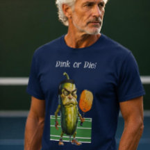 "Dink or Die" grappig pickleball-shirt