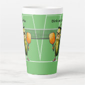 Dink or Die Pickleball Latte Mok (Voorkant)