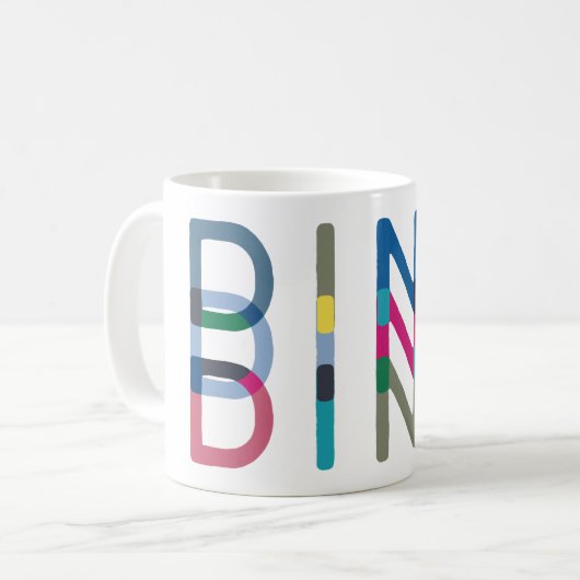 Dink Pickleball Fun Blue Green Pink Mok (Voorkant links)