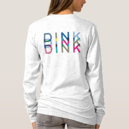 Dink Pickleball Fun Chic Blue Groen Roze Geel T-shirt