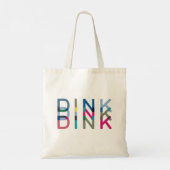 Dink Pickleball Fun Chic Blue Groen Roze Geel Tote Bag (Achterkant)