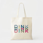 Dink Pickleball Fun Chic Blue Groen Roze Geel Tote Bag (Voorkant)