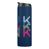 Dink Pickleball Modern Navy Green Blue Thermosbeker (Geroteerd rechts)
