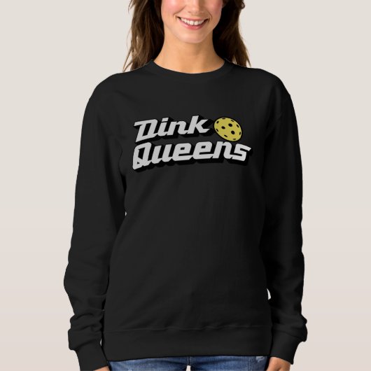 Dink Queens  Cute Pickleball Team Pickle Ball Retr Trui (Voorkant)