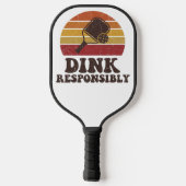 Dink Responsibly Funny Pickleball Paddle (Achterkant)