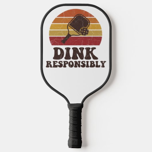 Dink Responsibly Funny Pickleball Paddle (Achterkant)